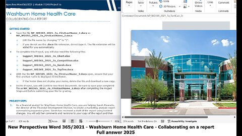 New Perspectives Word 365/2021 | Module 7: SAM Project 1a | Washburn Home Health Care (Answer 2025)