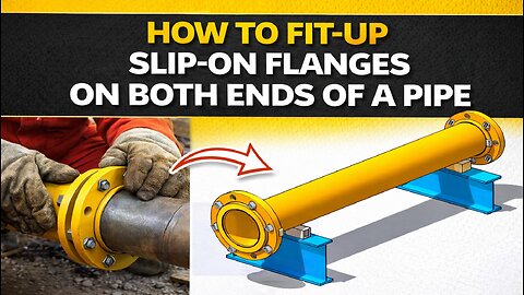 How ot Fit-up Slip-on Flanges on Both Ends of a Pipe.