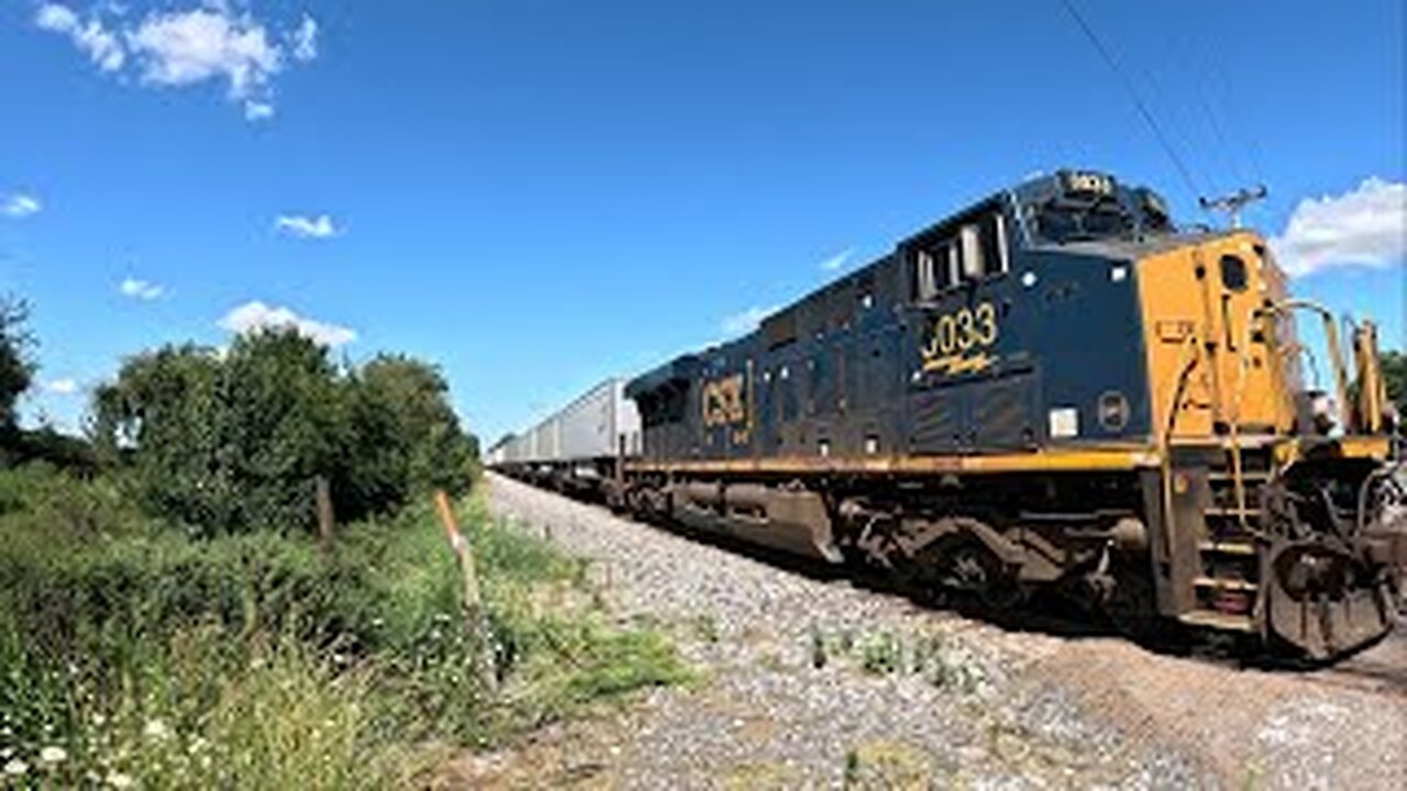 CSX I018 UPS Trailer Intermodal Train from Sterling, Ohio August 24, 2025 from Go Pro 13