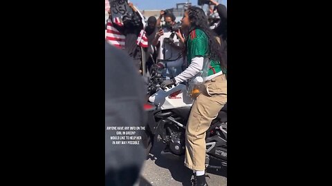 Woman Peacefully Rams Cops With Motorcycle Because They're Deporting Her People
