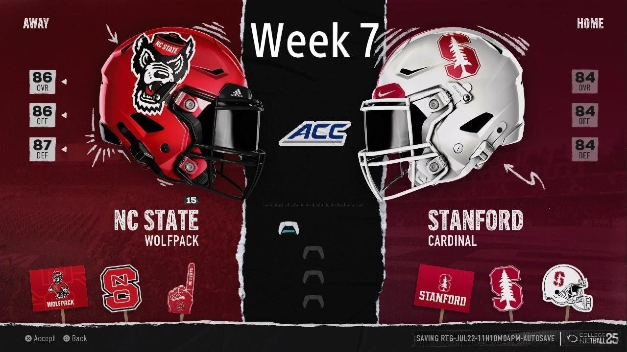 College Football 25: RTG C. Dolin Jr Year Week 7