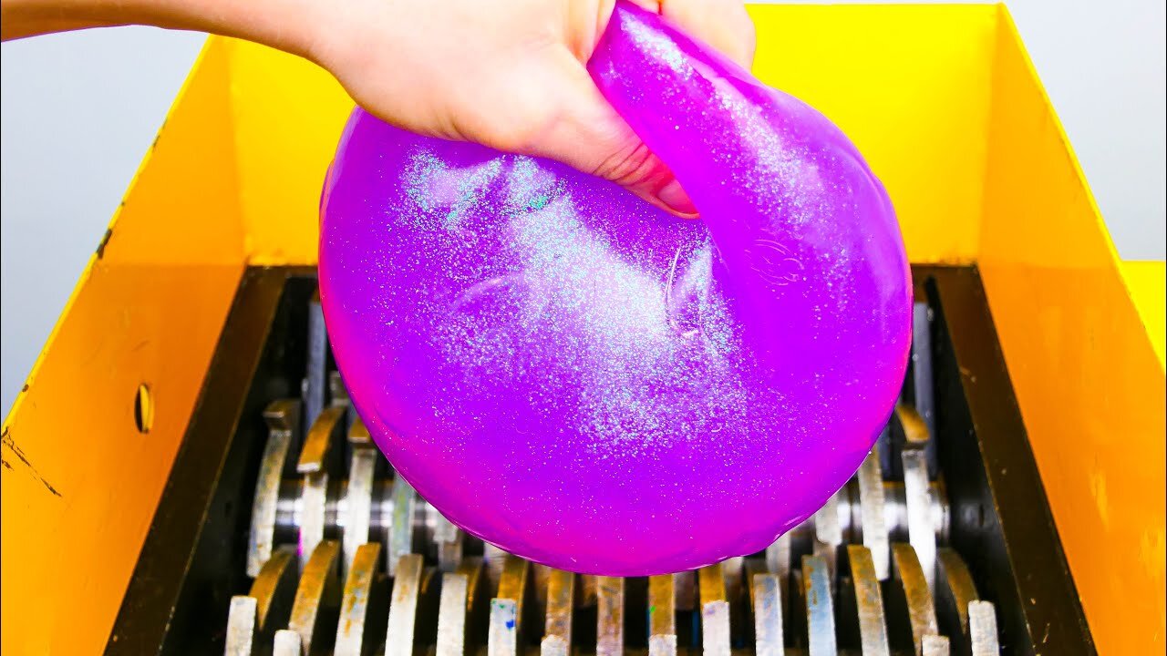 Shredding MEGA Slime Ball! Oddly Satisfying Video!