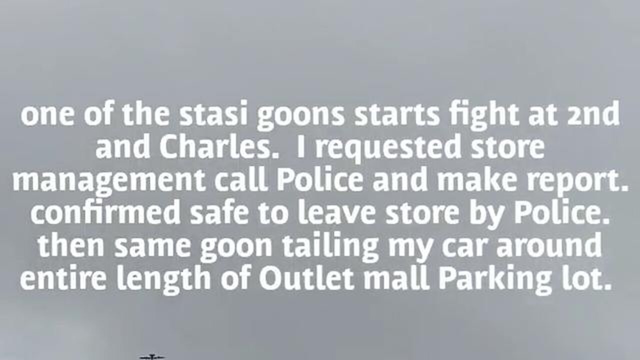 Same CBA around ENTIRE length of Mega Mall after Police report, after CBA starts fight in store