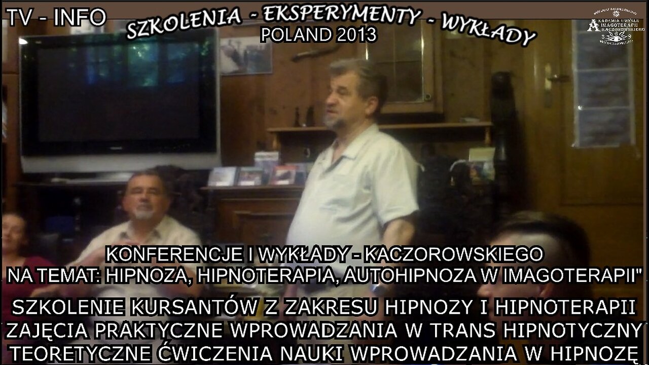SZKOLENIE KURSANTÓW Z ZAKRESU HIPNOZY I HIPNOTERAPII. ZAJĘCIA PRAKTYCZNE WPROWADZANIA W TRANS HIPNOTYCZNY.