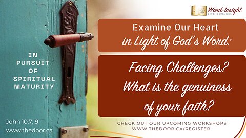 Facing Challenges? What is the Genuiness of our Faith?