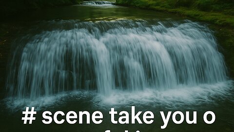 scene take you on a peaceful journey. Flowing water, natural light, and