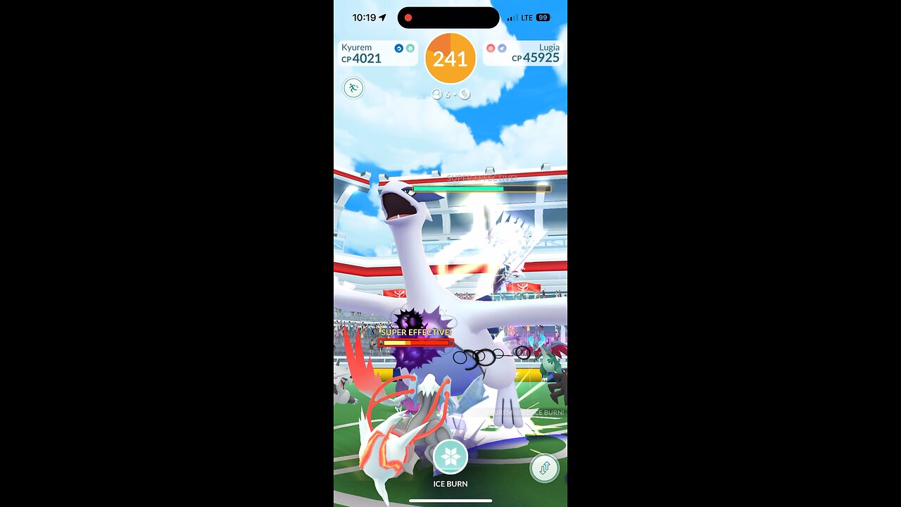 Pokémon Go Lugia raid.