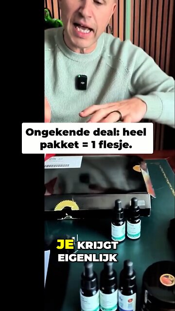 Een flesje olie betalen en een pakket van ruim € 900 thuis