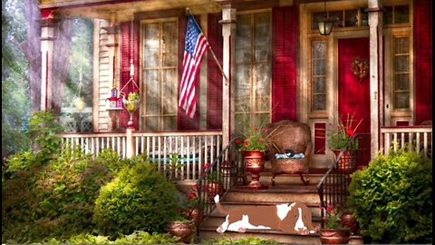 Lazy Summer Afternoon: 2 Hours of Chill Porch Vibes with Birds & Distant Lawn Mowing