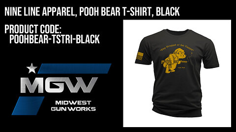 Nine Line Apparel, Pooh Bear T-Shirt, Black - POOHBEAR-TSTRI-BLACK