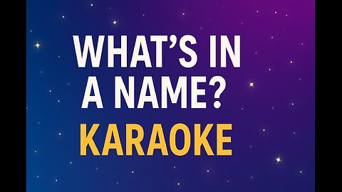 What’s in a Name? | Karaoke con IA
