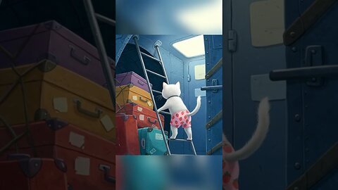Kitten Secretly Files Plane-Giant Cat Dad Saves the day #animals #aishorts #ytshorts #cute