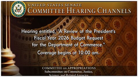 Senate Appropriations: Dept of Commerce 2026 Budget Request