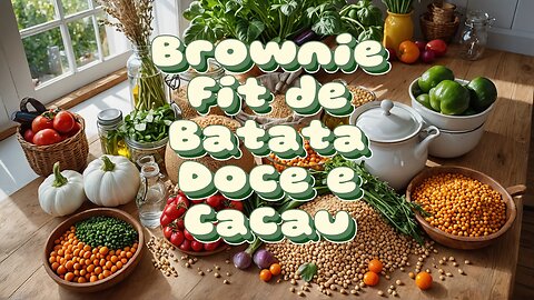 🌼Brownie Fit de Batata Doce e Cacau. Fácil e rápido de fazer.🌱