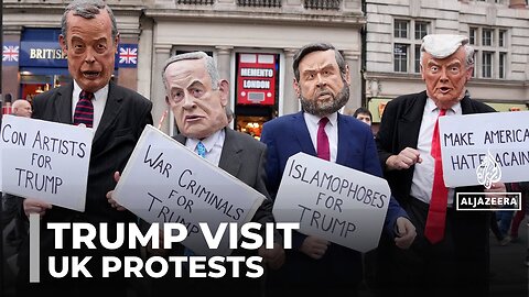 ‘No to racism, no to Trump’: US president’s UK visit met with protests