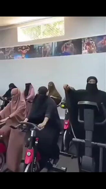 Gyming Wearing Burqa