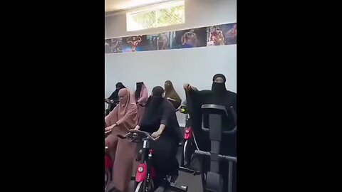 Gyming Wearing Burqa