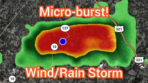 Mountain View/Propst Cross-Roads 'MICRO-BURST' Down-pour! 6-19-25... Crazy Wind!