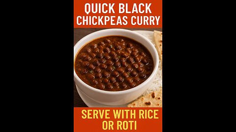 Quick Black Chickpea Curry Recipe | Healthy Vegan Meal in Minutes