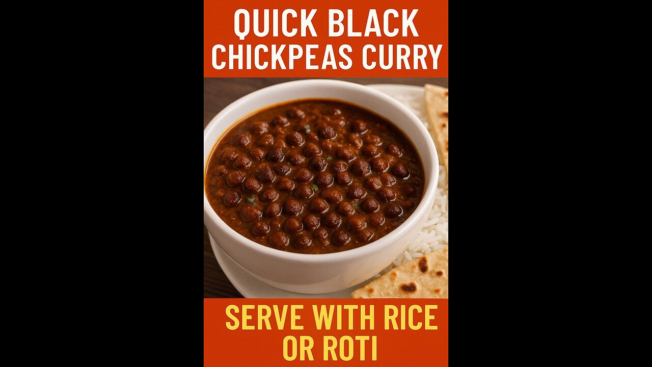 Quick Black Chickpea Curry Recipe | Healthy Vegan Meal in Minutes