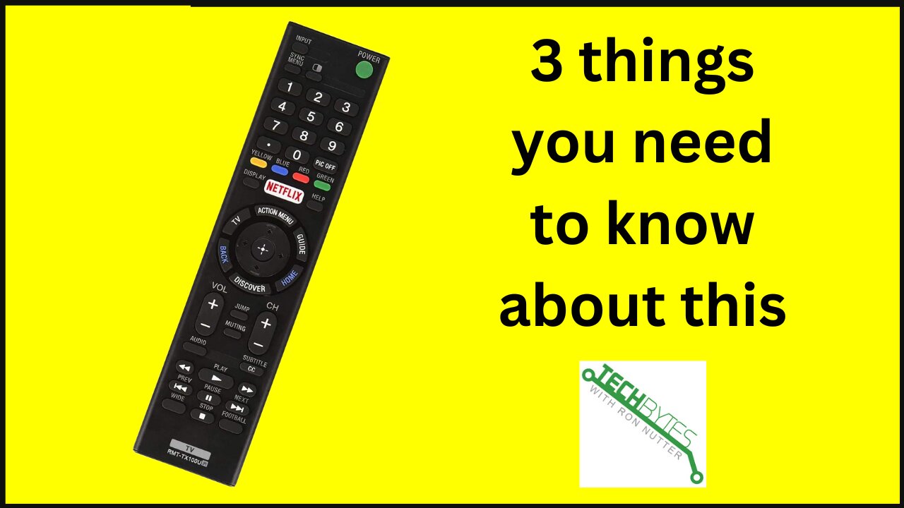 3 things to know about the RMT-TX100U Universal Remote Control for Sony-TV-Remote