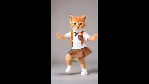 Cute Cat 😺🐈😍 Funny Dance 😂 #cat #kitty #pet #catvideo #lovecats #catdance #rbshorts #shorts