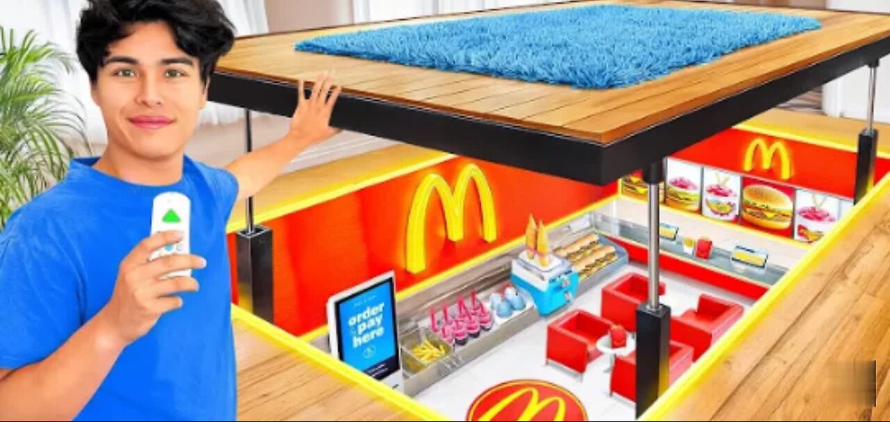 I Built a SECRET McDonald’s In My Room!