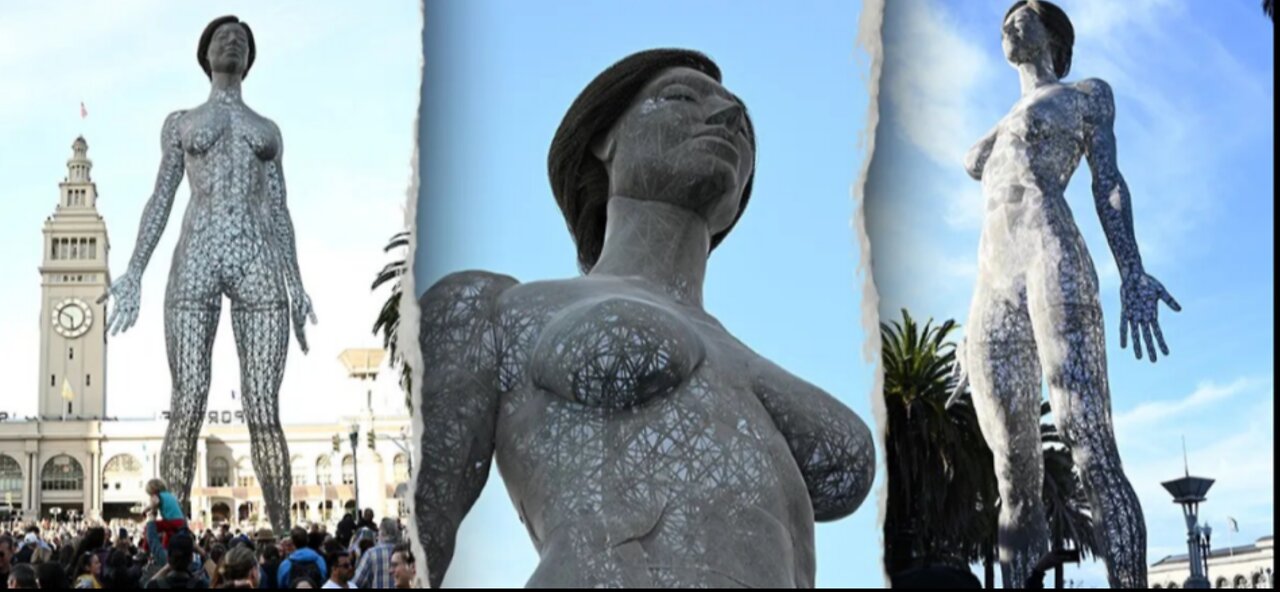 45 Foot Nude Statue, Titled R-Evolution, Rev 13:15?