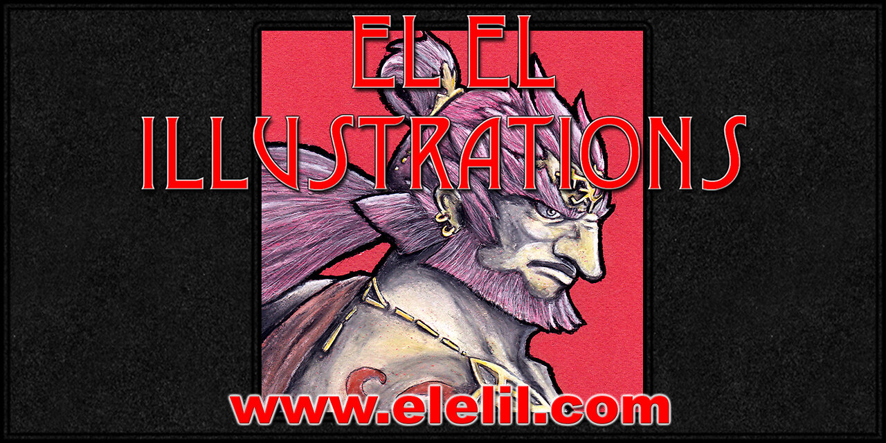 Drawing Ganondorf from Tears of the Kingdom in Pastel