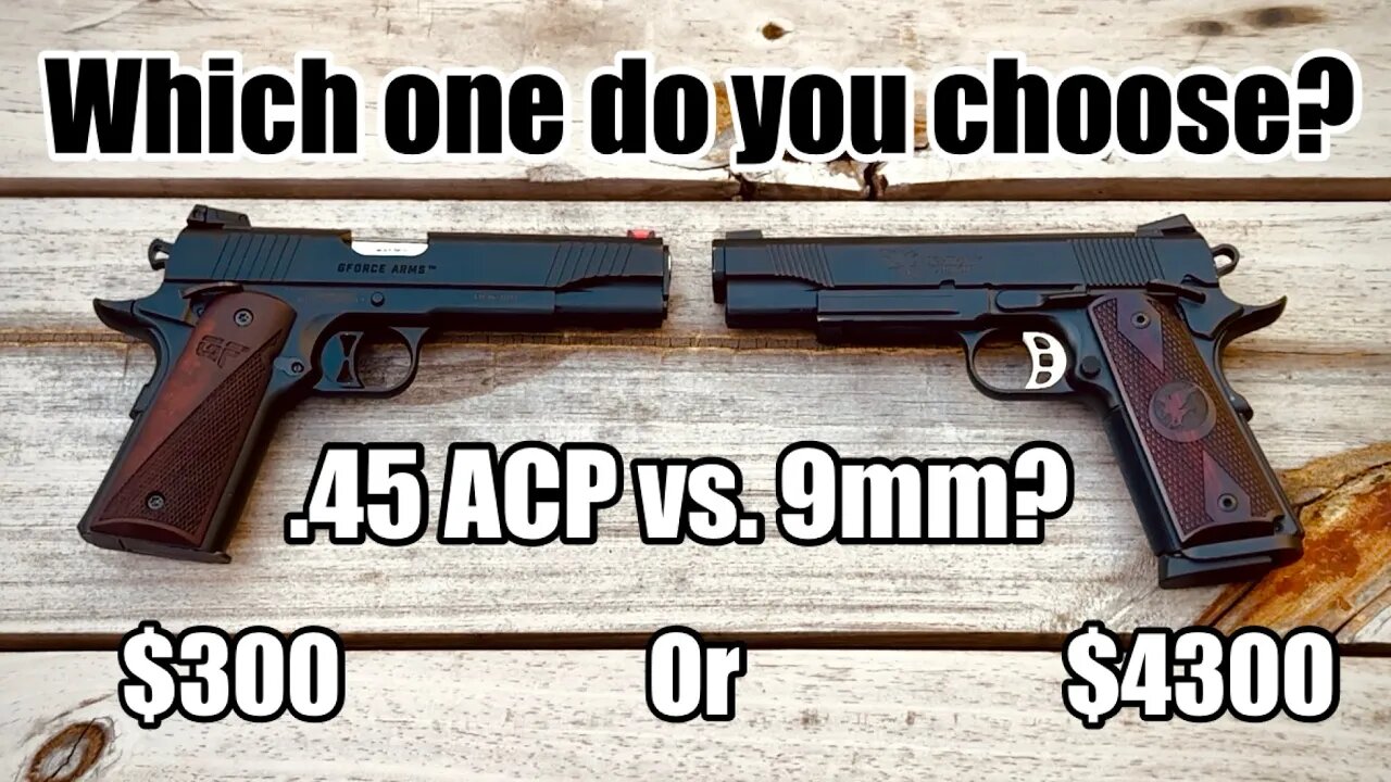 .45 ACP vs. 9mm - 1911 Comparison - Nighthawk & GForce