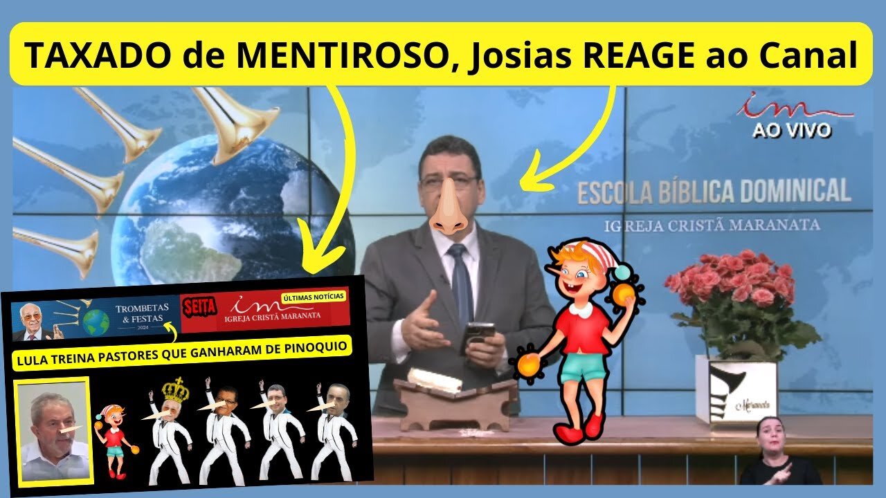 Taxado de Pinóquio Josias Júnior REAGE Ao Canal Seita Cristã Maranata EP 178 #areligiaocerta