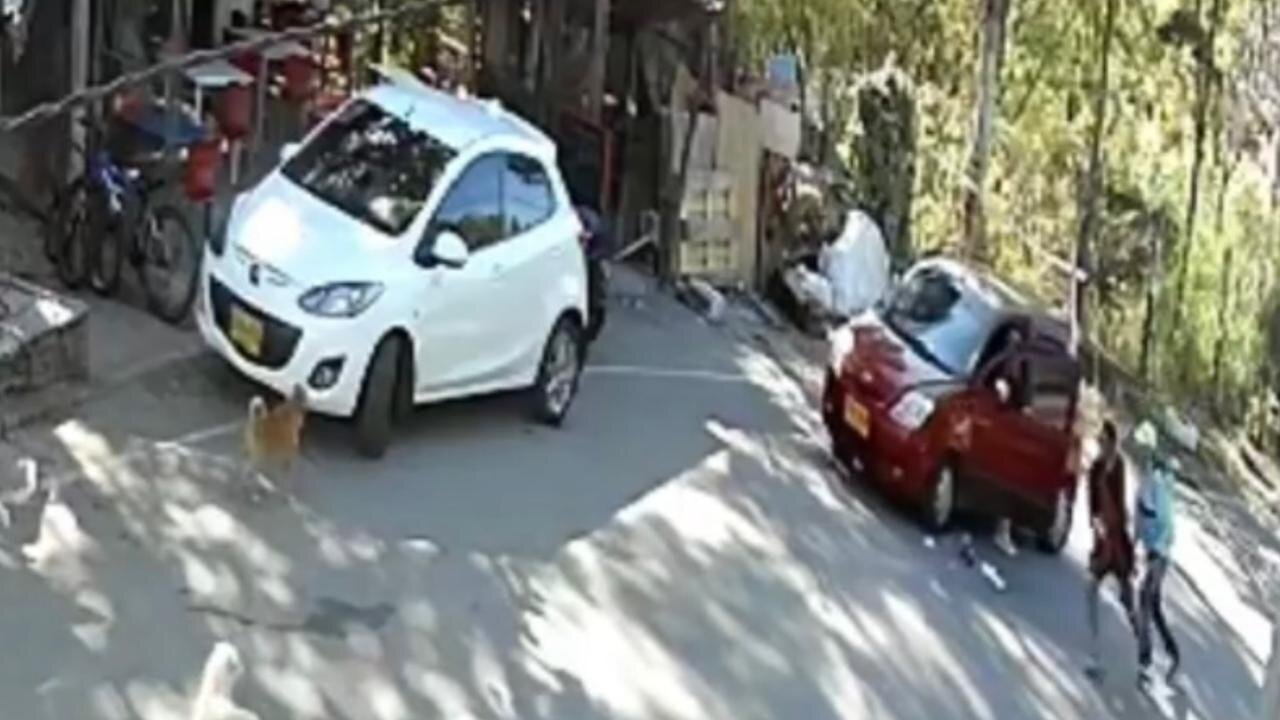 Video registró el hurto aun conductor de plataforma en Floridablanca