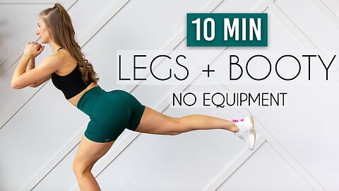 🔥 10 MIN LEG/BOOTY/THIGH WORKOUT – No Equipment, Killer Legs! 🍑💪