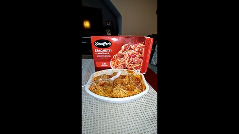 Eating Stouffer's Spaghetti With Meatballs, Dbn, MI, 5/13/25