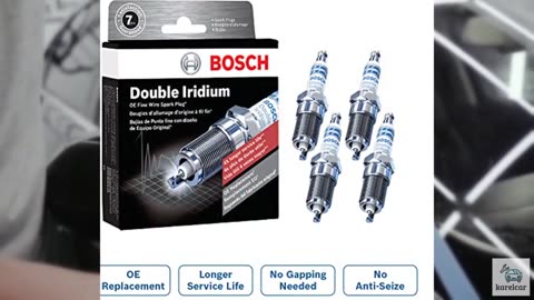 BOSCH 9603 OE Fine Wire Double Iridium Spark Plug - Pack of 4