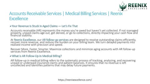 Accounts Receivable Services | Medical Billing Services | Reenix Excellence