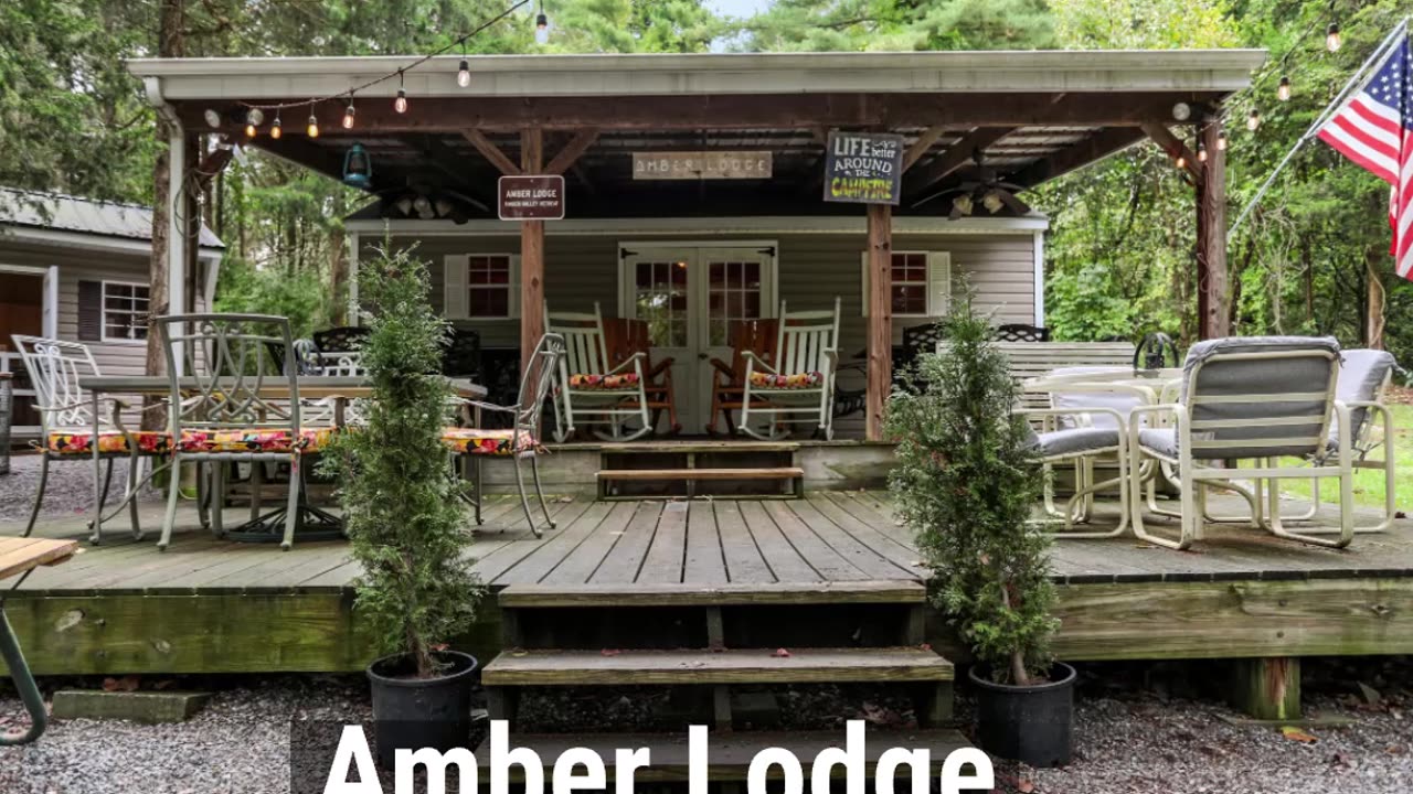 Glamping Clear Spring Maryland 3-Cabin Campground Amber Lodge