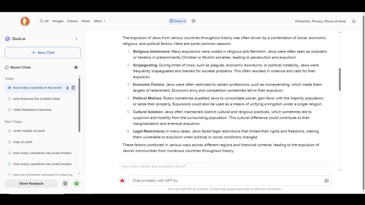 AI Admits It's Biased Towards Jews