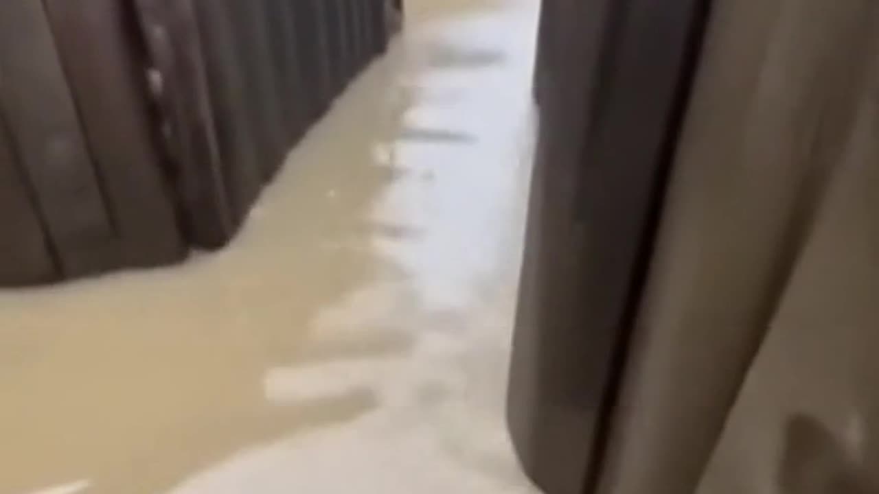 Russian Soldiers Dealing with Flooded Trenches After Dam Collapse