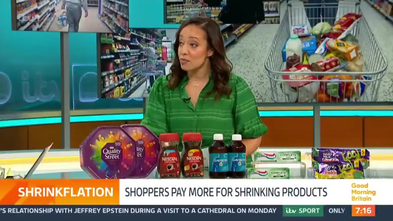 Good Morning Britain reporting on shrinkflation：