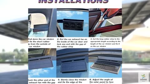Torcarvh Car Solar Powered Window Exhaust Fan Vehicle Ventilation Fans Car Radia