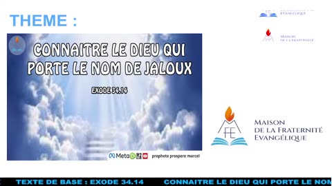 CULTE DU 03/08/2025 THEME : CONNAITRE LE DIEU QUI PORTE LE NOM DE JALOUX
