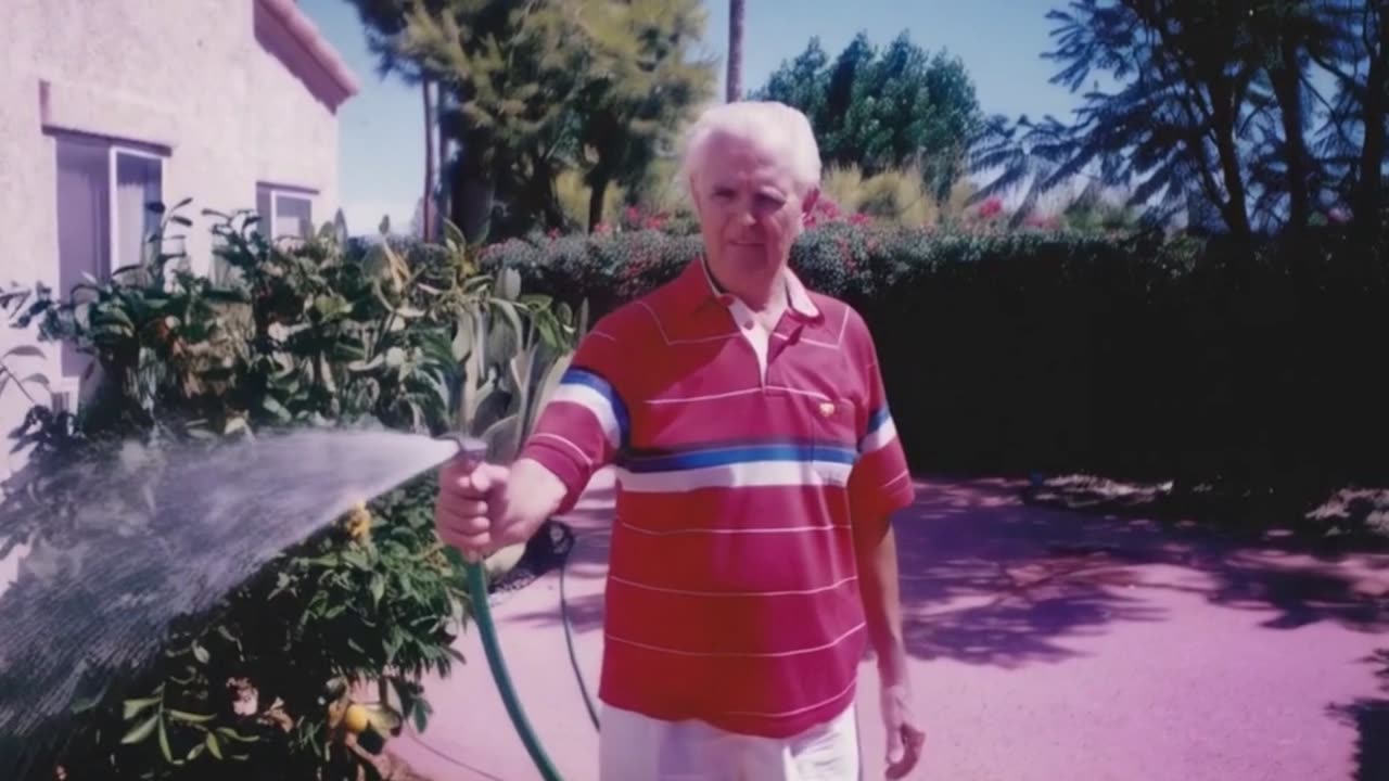 DAD WATERING THE GARDEN - IMAGE TO AI VIDEO