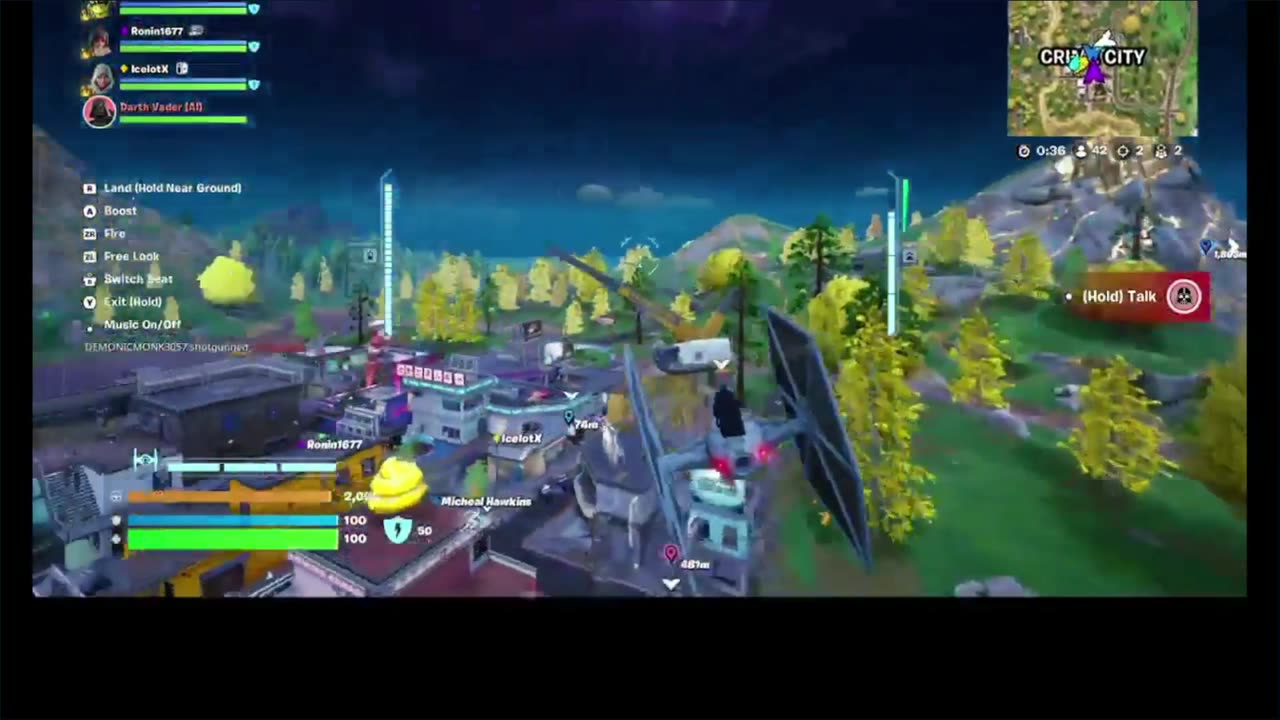 playing fortnite with a friend, sorry if the title doesn't much with what game it says I'm playing.