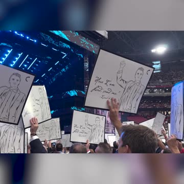 Signs Honoring Charlie Kirk Fill State Farm Stadium