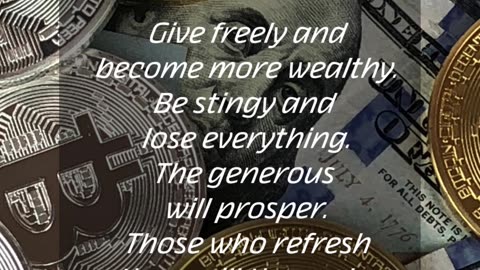 The Blessing of Generosity