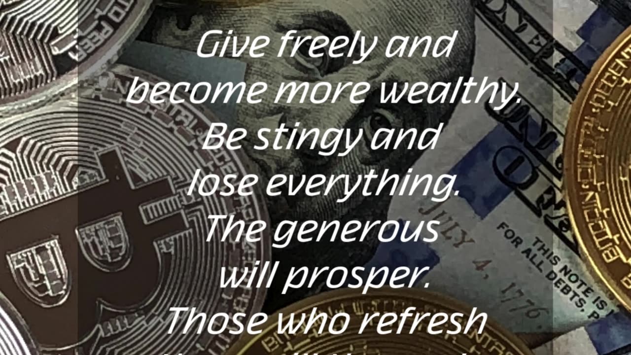 The Blessing of Generosity