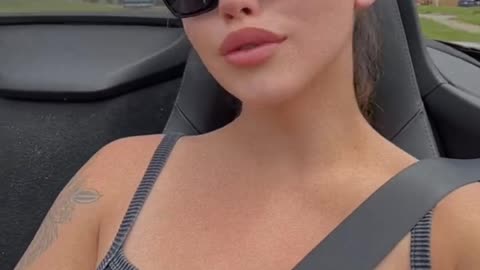Interesting tgirl in car