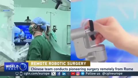 Surgeon performs remote surgery on a patient in Beijing while being 8000km away in Rome
