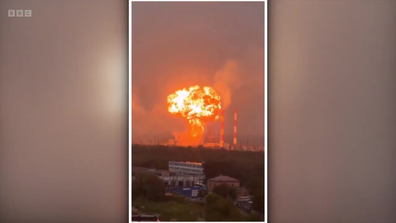 Massive blaze at Russian Black Sea oil depot after Ukrainian drone attack